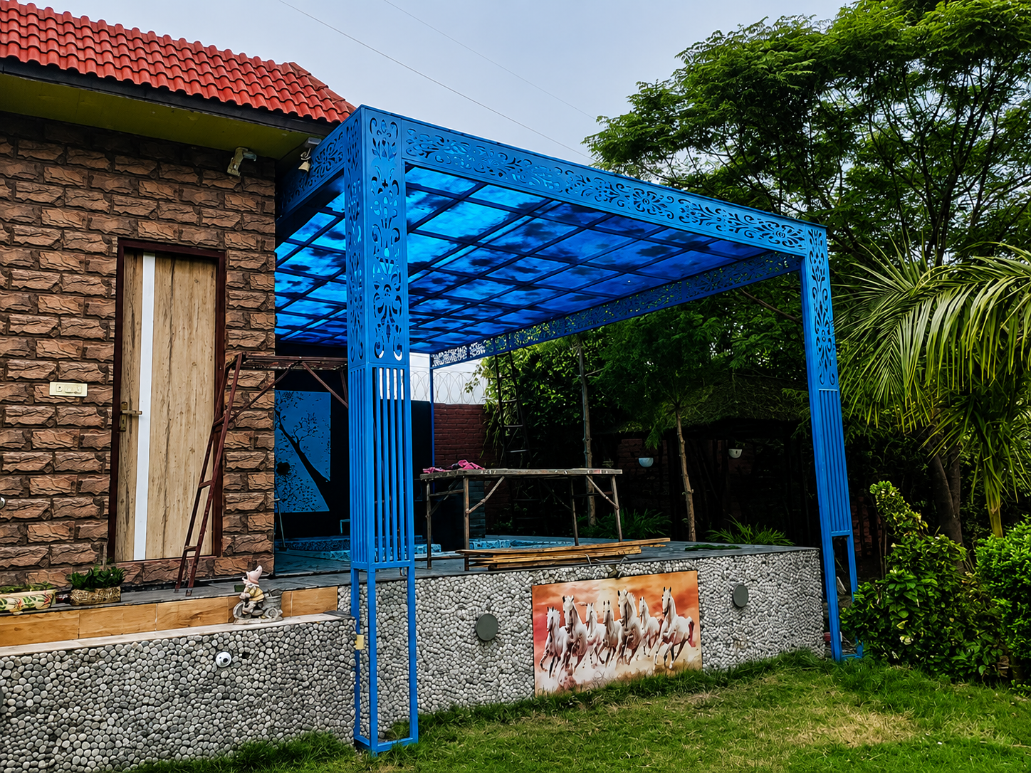 Aluminium outdoor pergola and shed fabrication Punjab