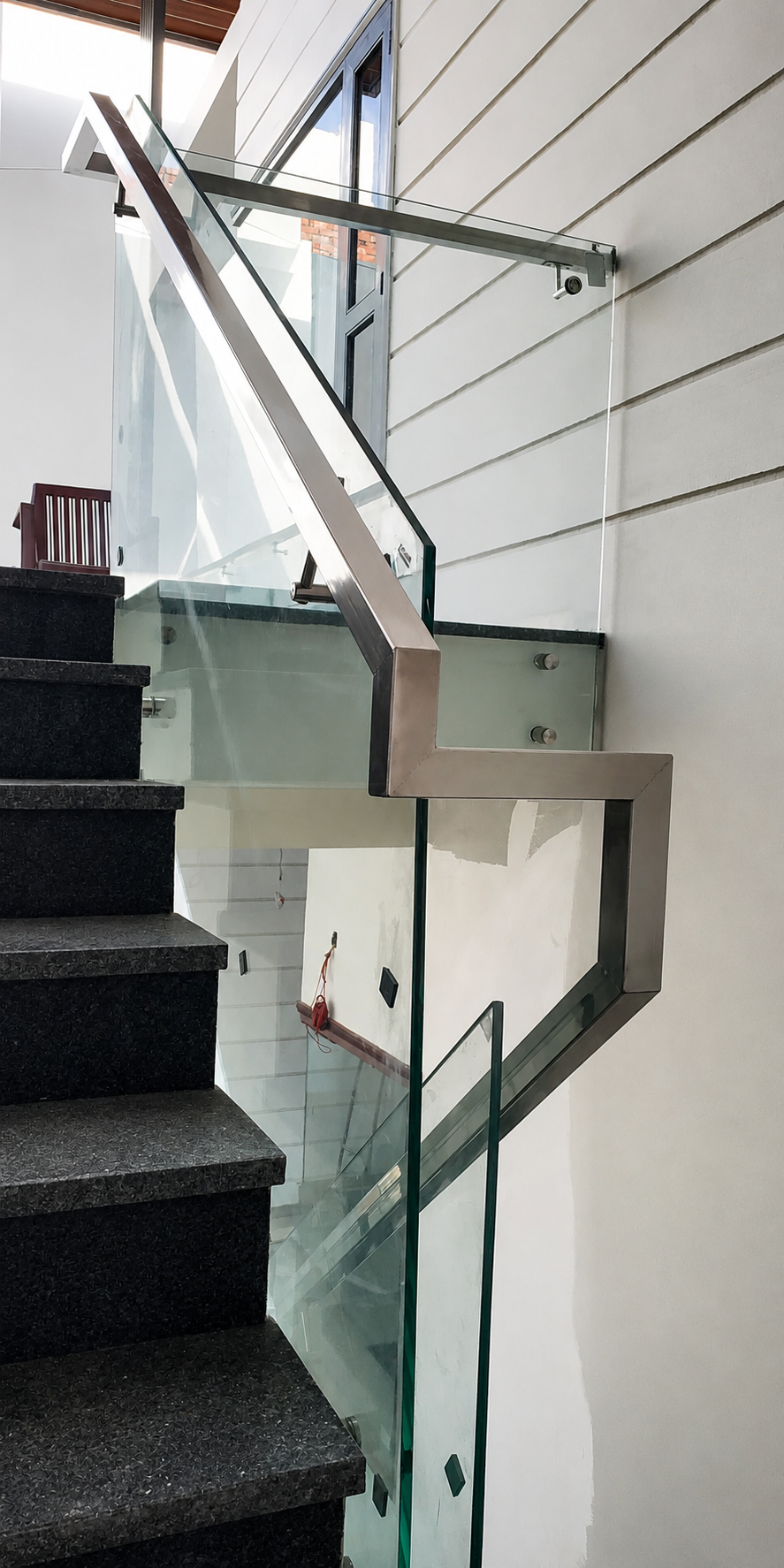 Luxury staircase railing fabrication in Punjab by Lotey Metalcrafts