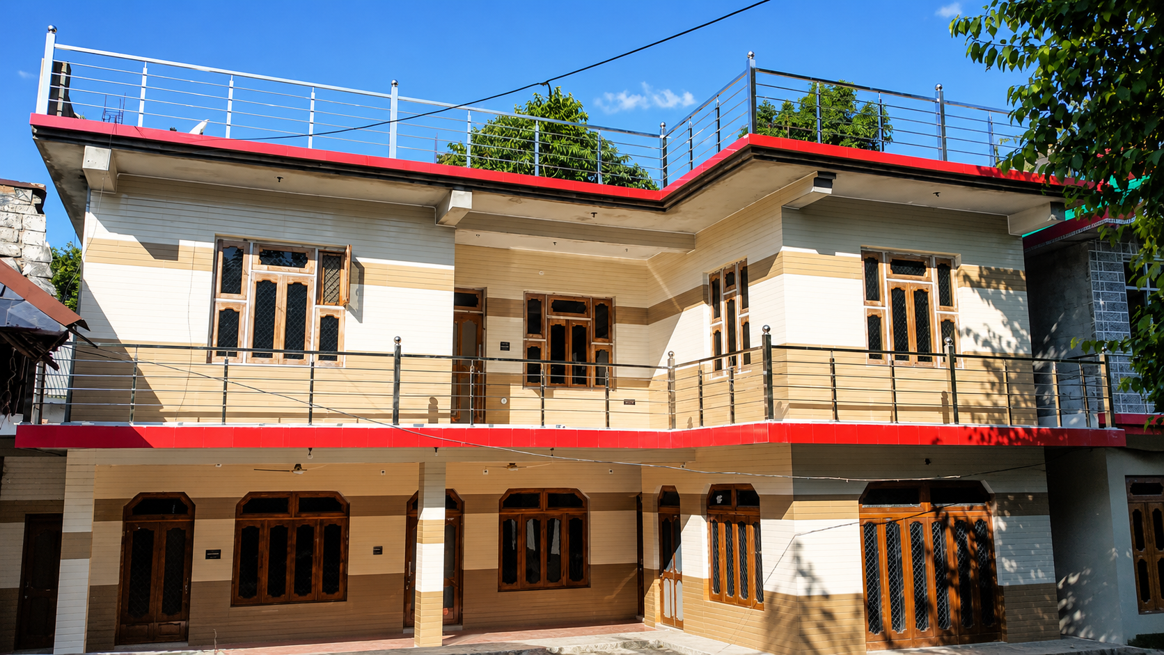 Stainless steel outdoor balcony and terrace railings by Lotey Metalcrafts